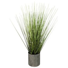 Künstliche Dekopflanze GRAS, 45 cm, grauer Topf