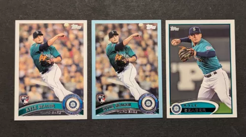 (2) 2011 Topps Update #US308 Kyle Seager RC Lot Walmart Blue + 2012 for Free