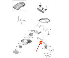 Retroviseur droit (ou coque) Porsche BOXSTER