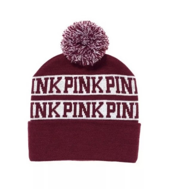 Victorias Secret PINK Beanie Winter Hat One Size Light Blue