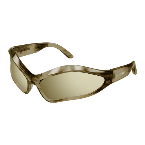 Balenciaga Unisex Havana Shield Sunglasses Grey Lens - BB0314S-003-77 NEW