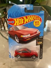 2019 Hot Wheels #49 Nightburnerz 3/10 '88 HONDA CR-X Red w/Chrome 5 Spoke Wheels