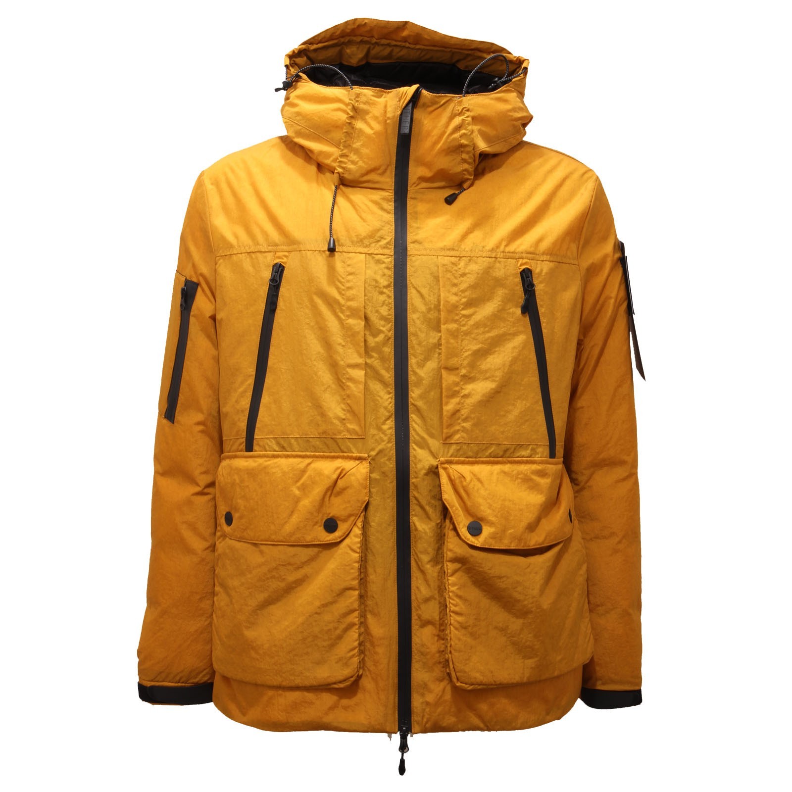 8309AE giubbotto uomo OUTHERE mustard yellow down padded jacket man