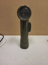 Fulton US Military Angle Head Flashlight Vintage Olive Drab USA Made Army Light