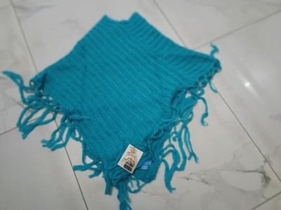 CODELLO Strickponcho Damen blau Casual-Look