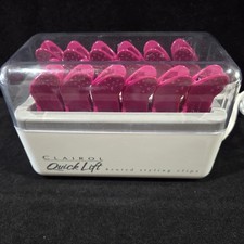 Clairol Quick Lift Heated Hair Styling 12 Clips w Case L12 Internet Famous Works