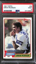 1981 TOPPS #95 DREW PEARSON PSA 9 Mint 97418808 