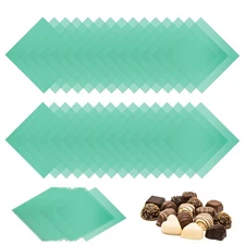 300 Pcs Candy Wrappers, 5 x 5 Inch Chocolate Wrap Paper for Lollipop, Green