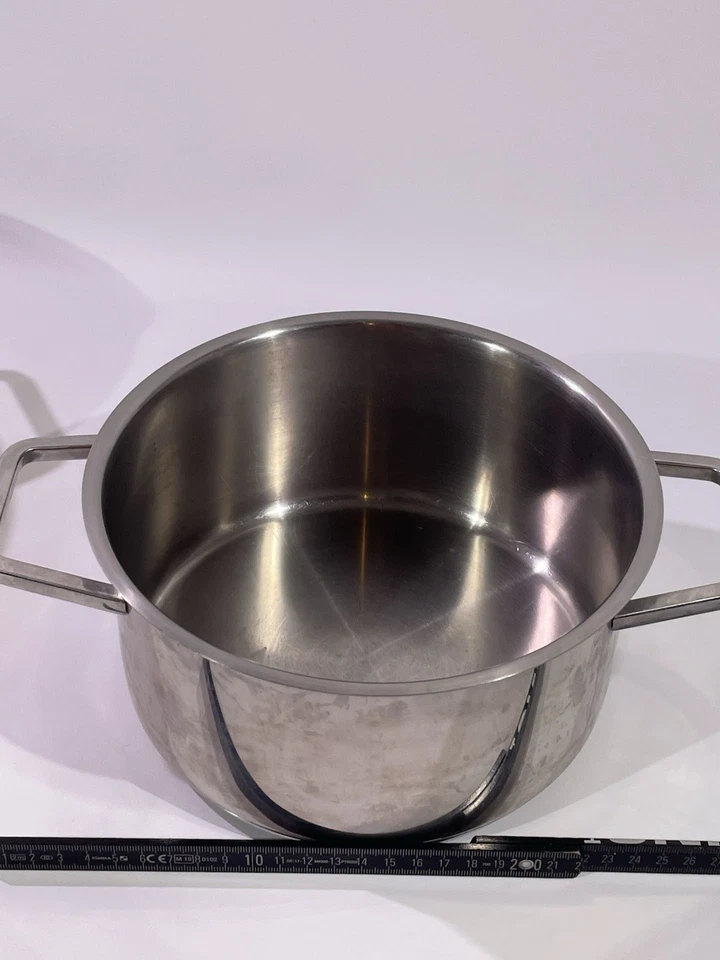 2 Fissler Kochtöpfe Konvolut Kochen Topf Küche in Silber 4103 & 4003 Gebraucht - Bild 4 von 4
