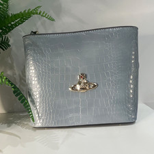 Borsa a mano Vivienne Westwood grigio pelle di coccodrillo logo buone condizioni vintage ��