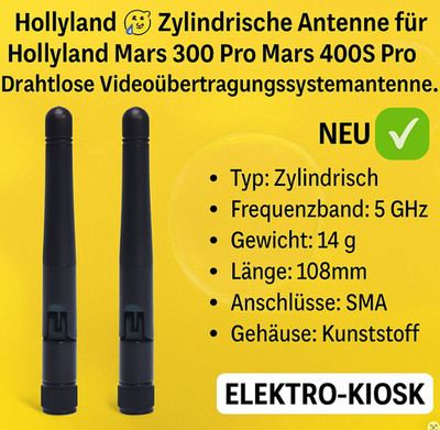 Hollyland Zylindrische Antenne für Hollyland Mars 300 Pro / 400S Pro Audio NEU