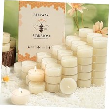 Pcs Beeswax Tea Light Candles-4 Hour Burn Time,100 Pure Natural 36 White