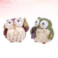  Desktop Ornaments Room Decorations Figurine Mini Resin Owl Figurines