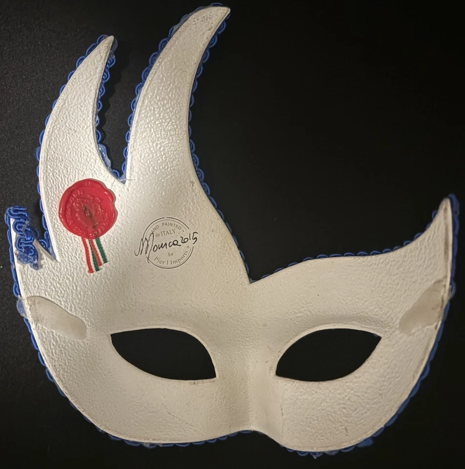 Pier One Imports~Decorative Masquerade Mask-Artist Signed-mint Condition - Image 2 of 3