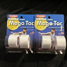 2x Tourna Mega Tac Pickleball Overgrip Superior Tacky Feel Professional Made USA