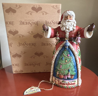 Jim Shore O Tannenbaum Santa Christmas Figurine Boxed Painted Resin 10in 2011