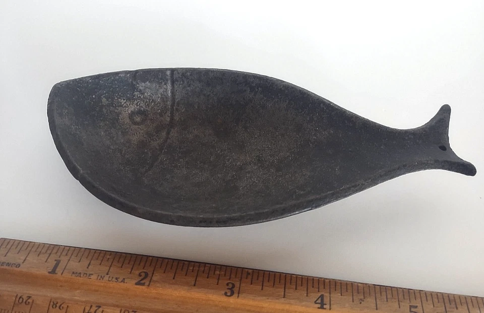 Bandeja de soporte de cuchara cenicero de hierro fundido antiguo de 8 piezas Foto 3 de 4