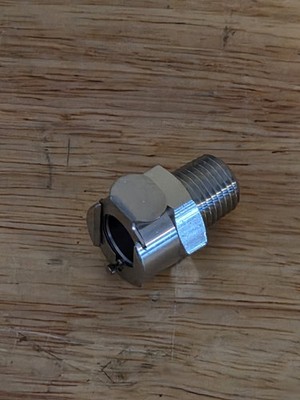 LCD10004  CPC 1/4''NPT BRASS VALVE COUPLING BODY CHROME PLATED 250PSI MAX 1pc