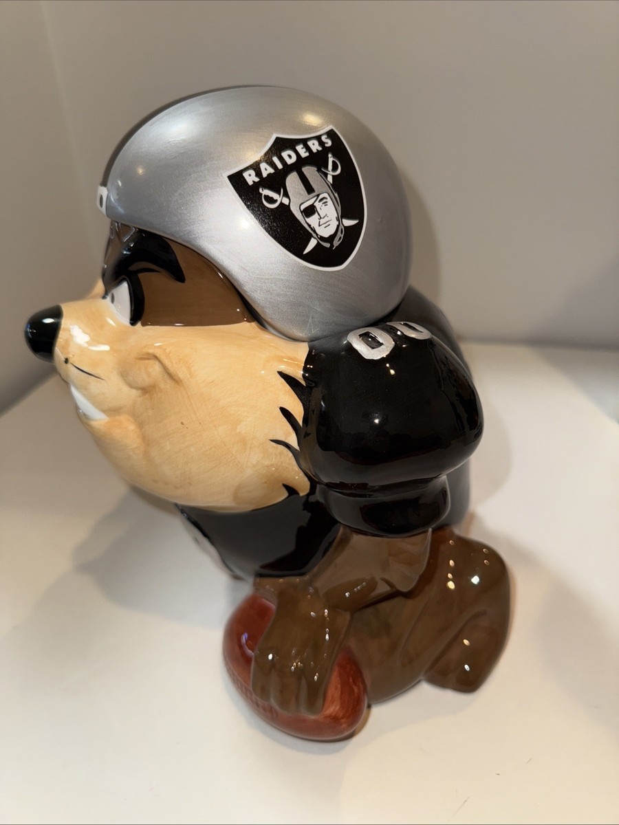 Vintage Los Angeles Raiders Football Team NFL Taz 00 Cookie Jar