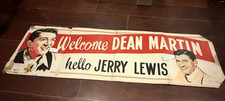 DEAN MARTIN JERRY LEWIS SIGNED PROMO PERSONAL APPEARANCE BANNER MARTIN & LEWIS