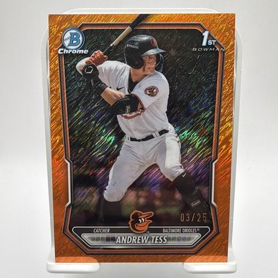 2026 Bowman Andrew Tess Chrome 1st Prospects Orange Shimmer Refractor 03/25
