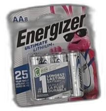 Energizer 06282 - Aa Cell 1.5 Volt Ultimate Lithium Battery (8 Pack) (l91sbp-8