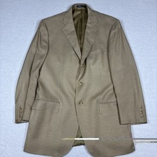 Vintage Polo Ralph Lauren Houndstooth 100 Silk Blazer 44L Long Made In Italy