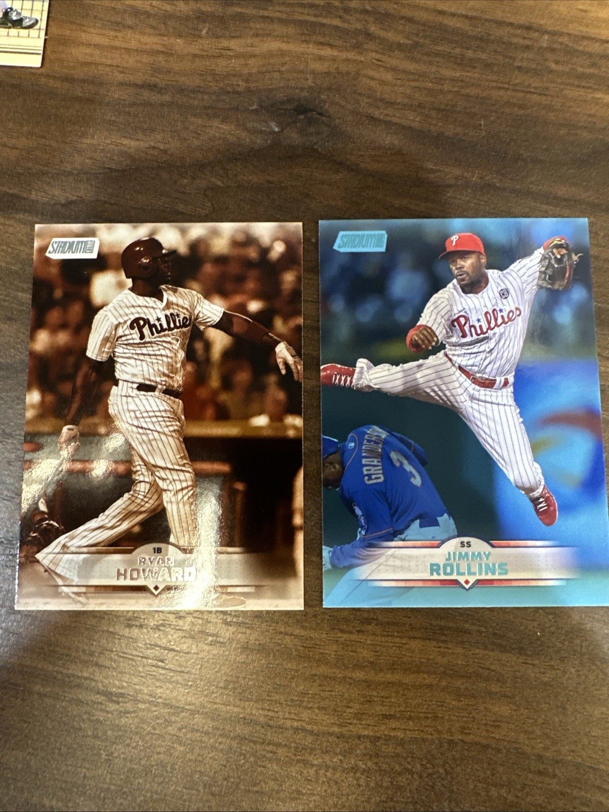 2025 Topps Stadium Club - Ryan Howard #148 Sepia Jimmy Rollins #176 Blue