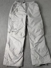 The North Face HyVent Snow Pants Womens Large Gray Waterproof Cargo Ski Pockets