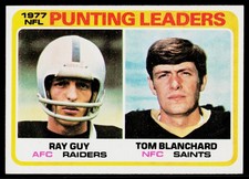 1977 Punting Leaders (Ray Guy / Tom Blanchard) LL, 1978 Topps, #336, ,