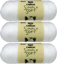 Bulk Buy:  Simply Soft Yarn Solids (3-Pack) White #H97003-9701
