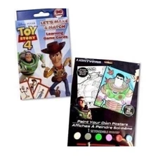 New 2pc Disney Pixar Toy Story 4 Match Game & Paint Activity Set