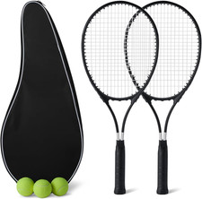 Lightweight Durable Tennis Racket Set with Comfortable Grip, 27-Inch Adult, Set