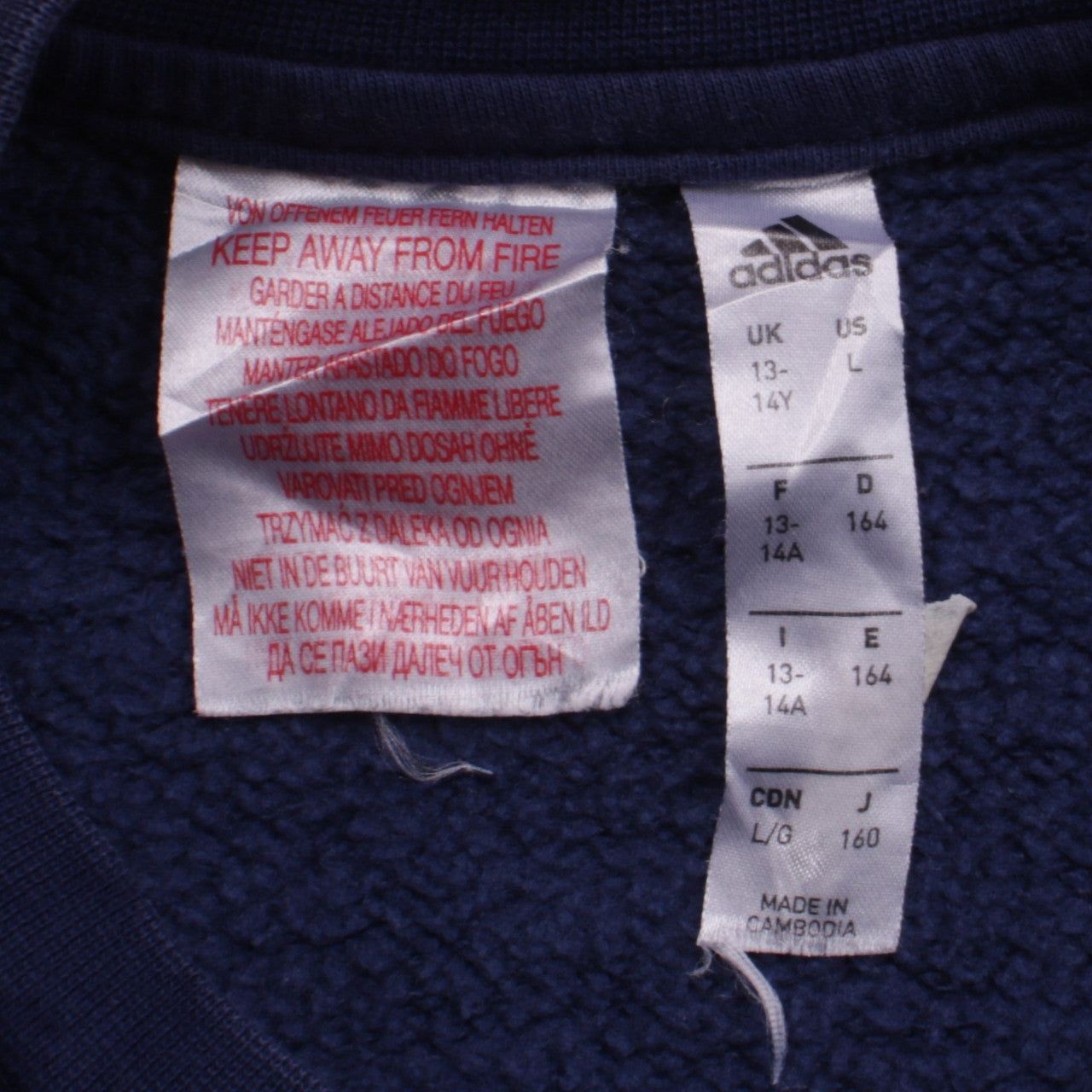 Adidas Blue Sweatshirt Womens L image 4