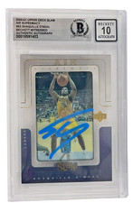 Shaquille O'Neal Signed 2000-01 Upper Deck Slam Lakers BAS Slabbed Auto Grade 10