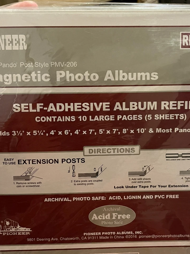 Lote de 3 paquetes de recambios para álbum Pioneer PMV 206 10 páginas grandes 5 hojas Foto 2 de 2