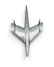 Vintage 1954 1955 Chevrolet Belair Jet Hood Ornament Bird Plane 3709685 Chrome Vintage 1954 1955 Chevrolet Belair Jet Hood Ornament Bird Plane 3709685 Chrome
