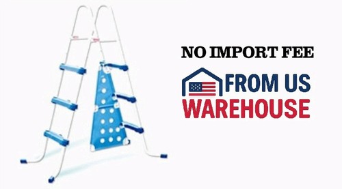 Set of 2 - 36" LADDER WITH BARRIER FOR FRAME POOL (097-020006) (CLEARANCE ITEM)