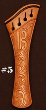 Handmade Carved boxwood VIOLA 16.5-17" Tailpiece 4/4. "C" Clef design 5