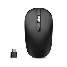 Type C Wireless Mouse, USB C Mouse 2.4G Silent Cordless Portable Computer Mic...