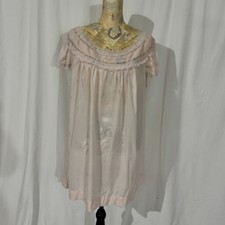 Barbizon Lace Embroidered Babydoll Nightgown. Womens Circa 1950  s Pink Soft