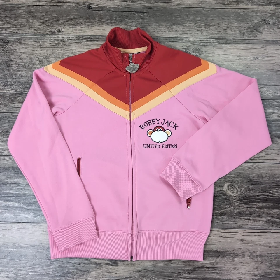 Chaqueta De Colección Y2k Bobby Jack Edición Limitada Niñas Jóvenes Mediana Cremallera Completa Rosa Foto 2 de 4