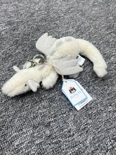 Jellycat Snow Dragon Plush Keychain White Mini Bag Charm Cute Gift NWT