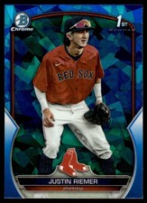 2023 1st Bowman Chrome Sapphire Justin Riemer RC #BDC-182 Boston Red Sox