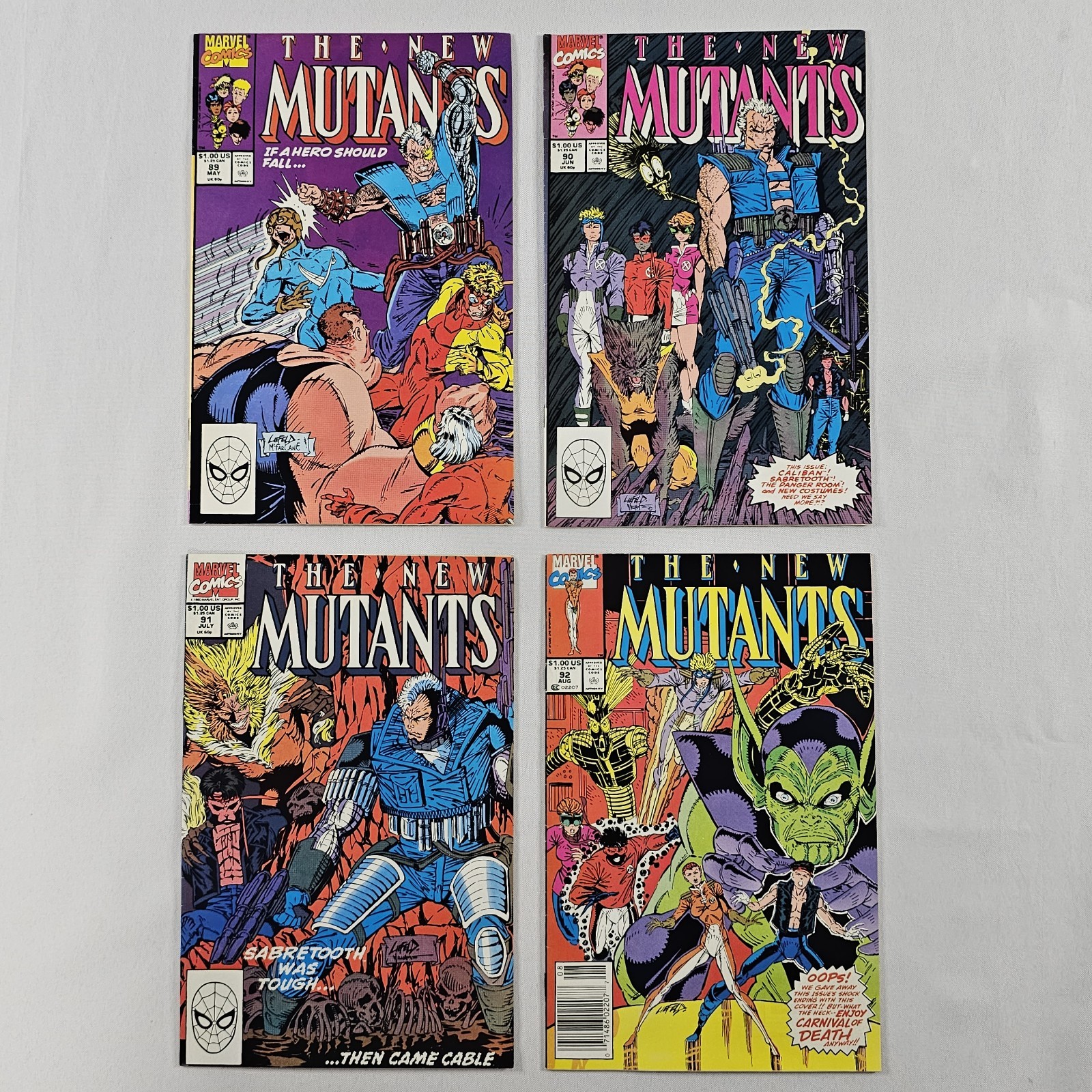 The New Mutants #89 #90 #91 & #92 Lot Of 4 Marvel Comics 1990 New B&Bs READ⬇