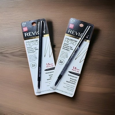 2x Revlon Colorstay Micro Hyper Precise Gel Eyeliner w/ Smudger #214 BLACK