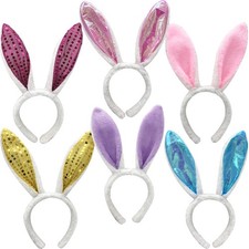  6 Pcs Bandeau D’oreille Lapin Serre-tête Oreilles Clips Poils L'oreille