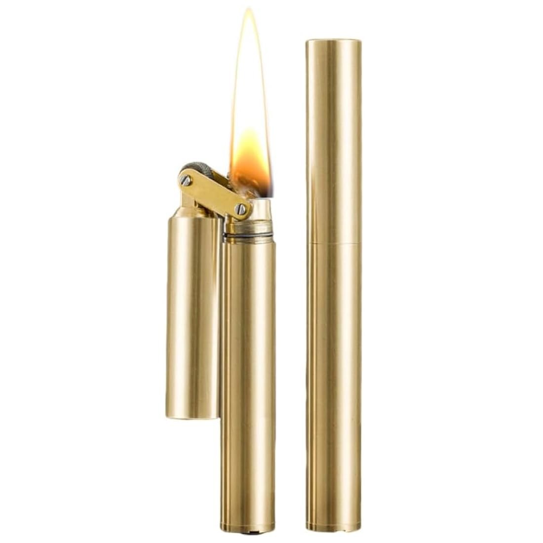 , Kerosene Copper Lighter, Windproof Brass Lighter Glod