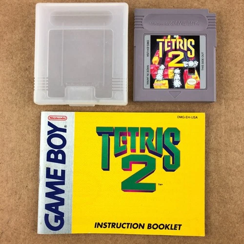 Tetris 2 Instruction Manual Game & Case Nintendo Game Boy - Tested & Working!