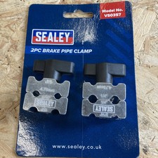 Image of Sealey VS0357 2pc Brake Pipe Clamp Set 4.75mm (3/16") and 1/4" brake pipe